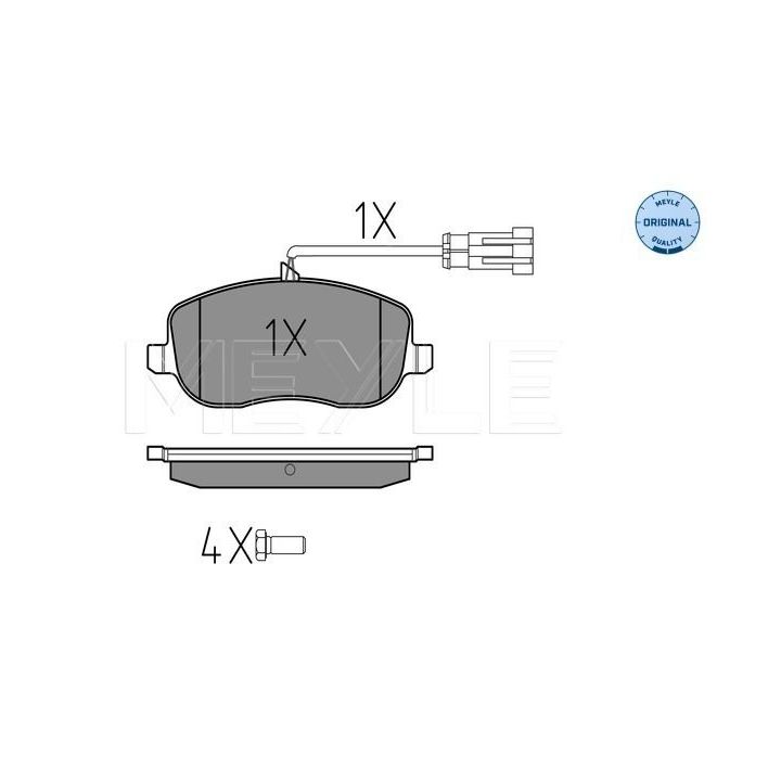 Stabdžių trinkelių rinkinys, diskinis stabdys MEYLE 025 242 9419/W