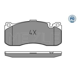 Stabdžių trinkelių rinkinys, diskinis stabdys MEYLE 025 243 1617/PD