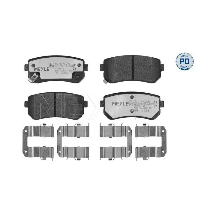 Stabdžių trinkelių rinkinys, diskinis stabdys MEYLE 025 243 2015/PD