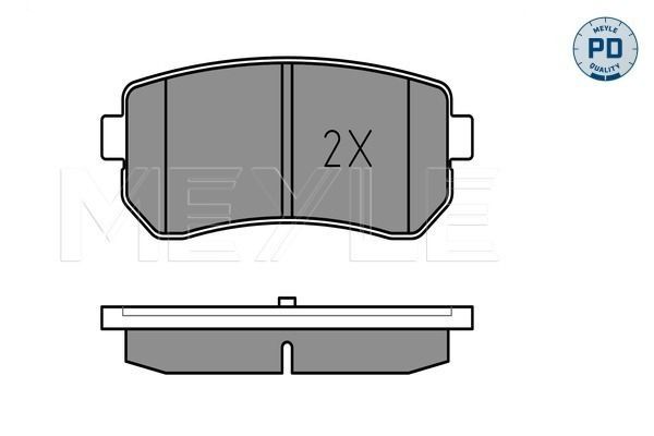 Stabdžių trinkelių rinkinys, diskinis stabdys MEYLE 025 243 2015/PD