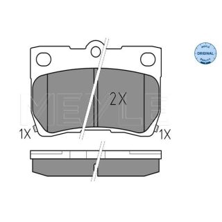 Stabdžių trinkelių rinkinys, diskinis stabdys MEYLE 025 243 2315/W