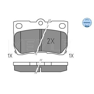 Stabdžių trinkelių rinkinys, diskinis stabdys MEYLE 025 243 2317