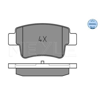 Stabdžių trinkelių rinkinys, diskinis stabdys MEYLE 025 243 4917/W