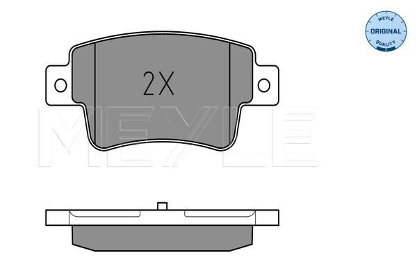 Stabdžių trinkelių rinkinys, diskinis stabdys MEYLE 025 243 4917/W