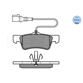 Stabdžių trinkelių rinkinys, diskinis stabdys MEYLE 025 243 6719/W