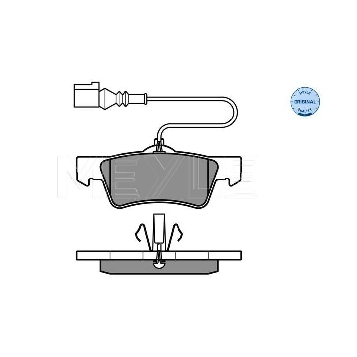 Stabdžių trinkelių rinkinys, diskinis stabdys MEYLE 025 243 6719/W