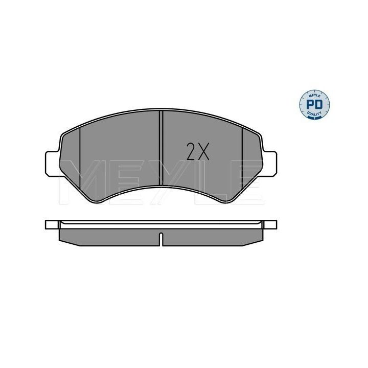 Stabdžių trinkelių rinkinys, diskinis stabdys MEYLE 025 244 6619-2/PD