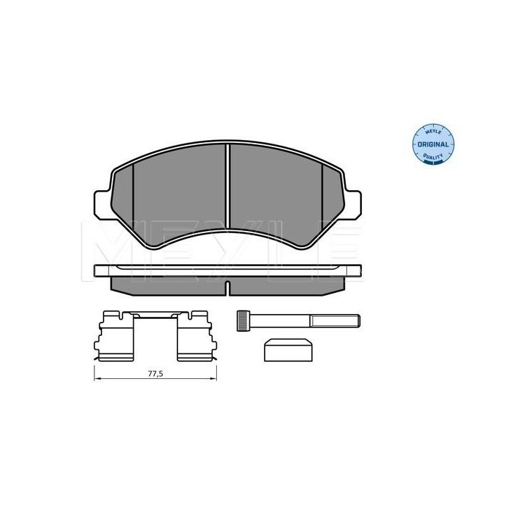 Stabdžių trinkelių rinkinys, diskinis stabdys MEYLE 025 244 6619/W1