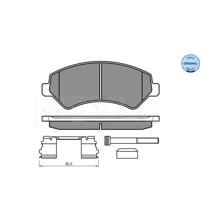 Stabdžių trinkelių rinkinys, diskinis stabdys MEYLE 025 244 6619/W2