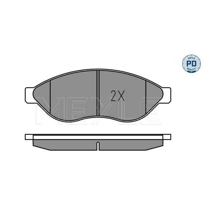 Stabdžių trinkelių rinkinys, diskinis stabdys MEYLE 025 244 6819-2/PD