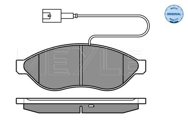 Stabdžių trinkelių rinkinys, diskinis stabdys MEYLE 025 244 6819/W1