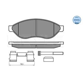 Stabdžių trinkelių rinkinys, diskinis stabdys MEYLE 025 244 6819/W2