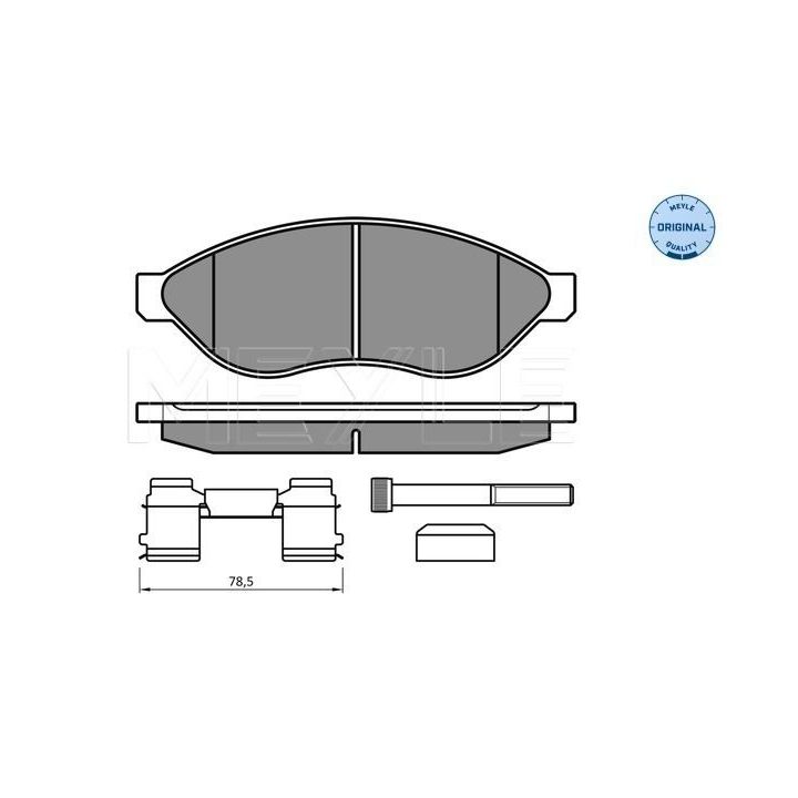 Stabdžių trinkelių rinkinys, diskinis stabdys MEYLE 025 244 6819/W2