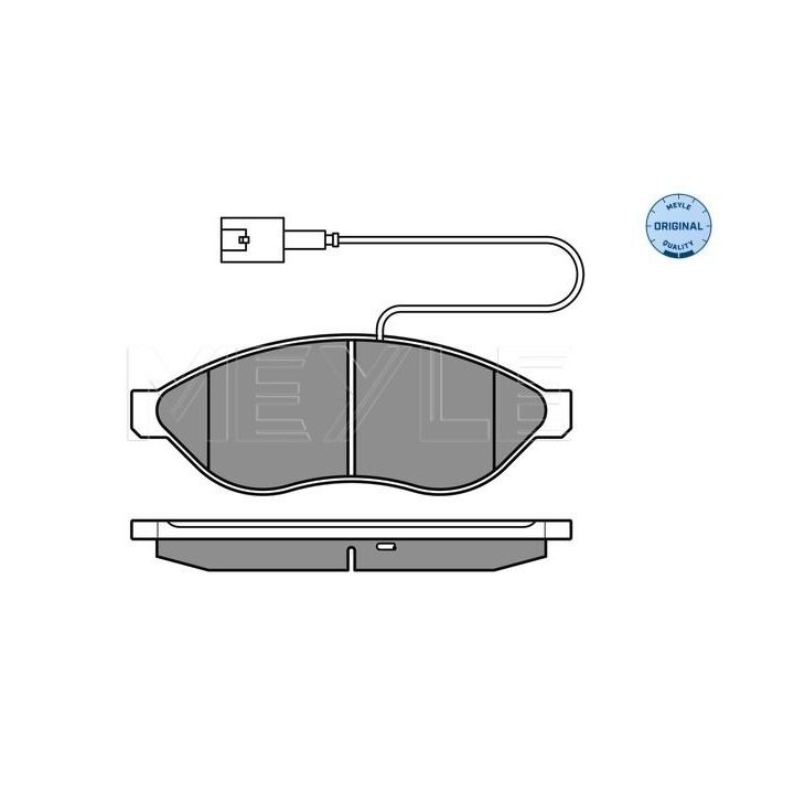 Stabdžių trinkelių rinkinys, diskinis stabdys MEYLE 025 244 6819/W2