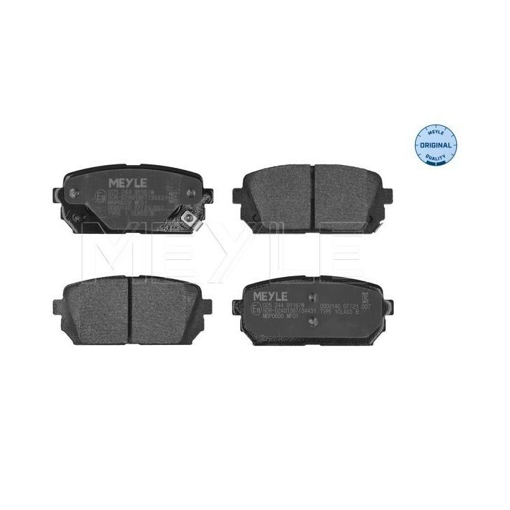 Stabdžių trinkelių rinkinys, diskinis stabdys MEYLE 025 244 9116/W