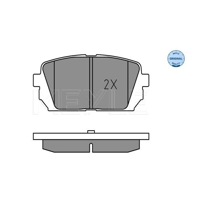 Stabdžių trinkelių rinkinys, diskinis stabdys MEYLE 025 244 9116/W