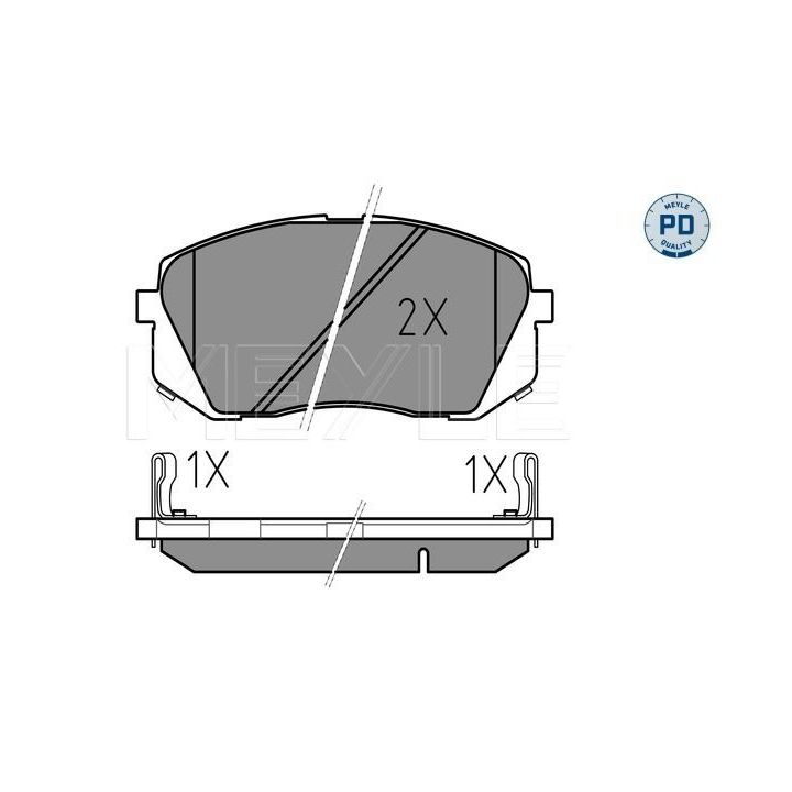 Stabdžių trinkelių rinkinys, diskinis stabdys MEYLE 025 245 0116/PD