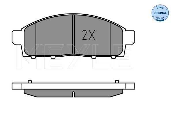 Stabdžių trinkelių rinkinys, diskinis stabdys MEYLE 025 245 2916/W