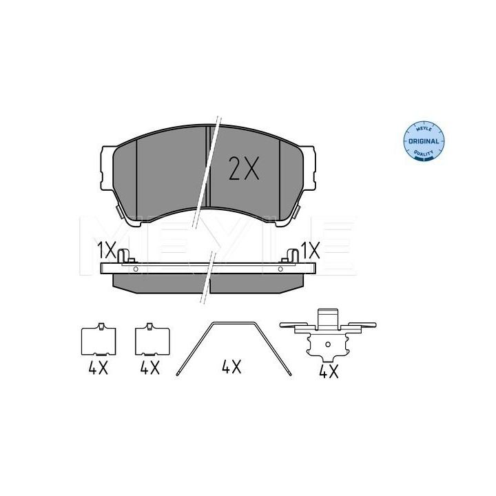 Stabdžių trinkelių rinkinys, diskinis stabdys MEYLE 025 245 8217/W