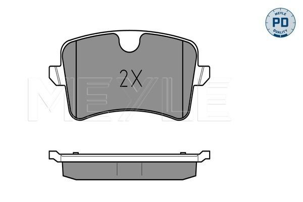 Stabdžių trinkelių rinkinys, diskinis stabdys MEYLE 025 246 0617/PD