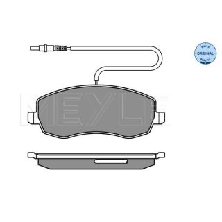 Stabdžių trinkelių rinkinys, diskinis stabdys MEYLE 025 248 3919/W