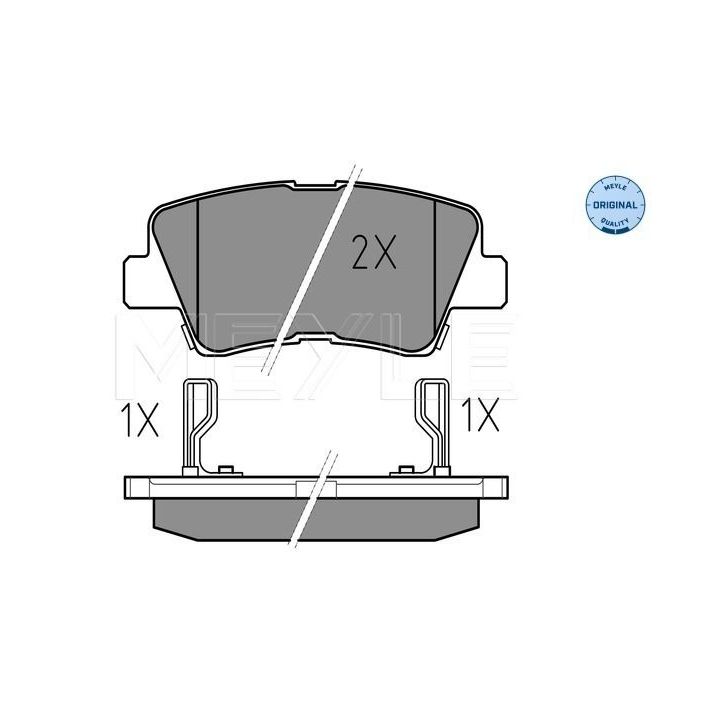 Stabdžių trinkelių rinkinys, diskinis stabdys MEYLE 025 249 3415/W