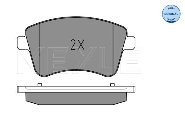 Stabdžių trinkelių rinkinys, diskinis stabdys MEYLE 025 251 8419/W