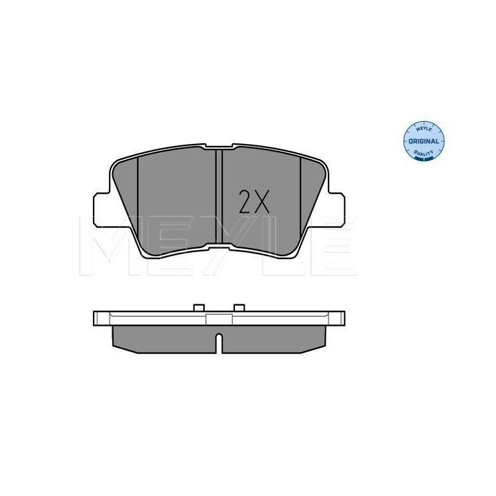 Stabdžių trinkelių rinkinys, diskinis stabdys MEYLE 025 253 3715/W