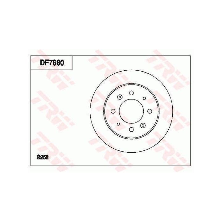 Stabdžių diskas TRW DF7680