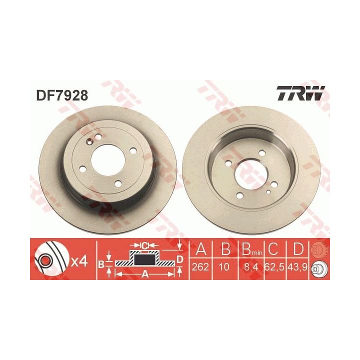 Stabdžių diskas TRW DF7928
