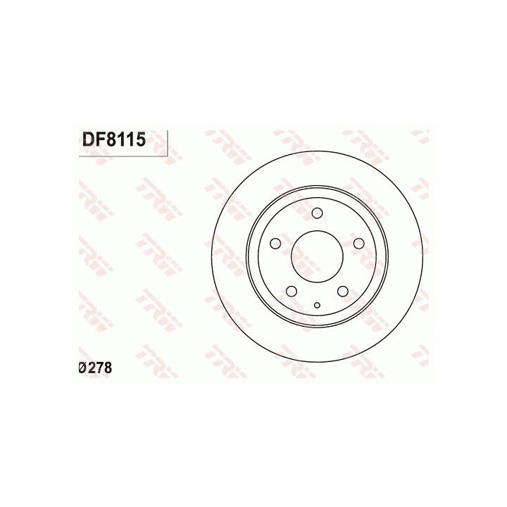 Stabdžių diskas TRW DF8115