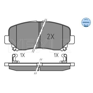 Stabdžių trinkelių rinkinys, diskinis stabdys MEYLE 025 255 6416