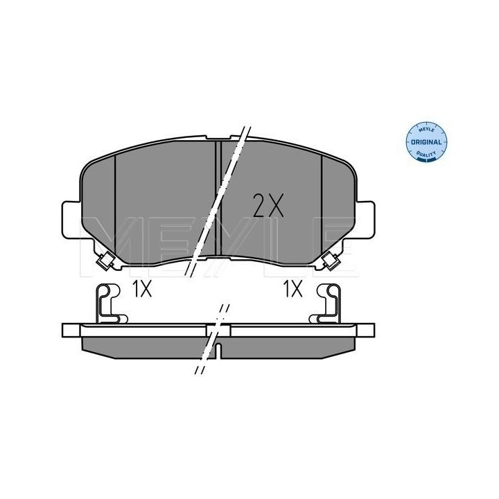 Stabdžių trinkelių rinkinys, diskinis stabdys MEYLE 025 255 6416