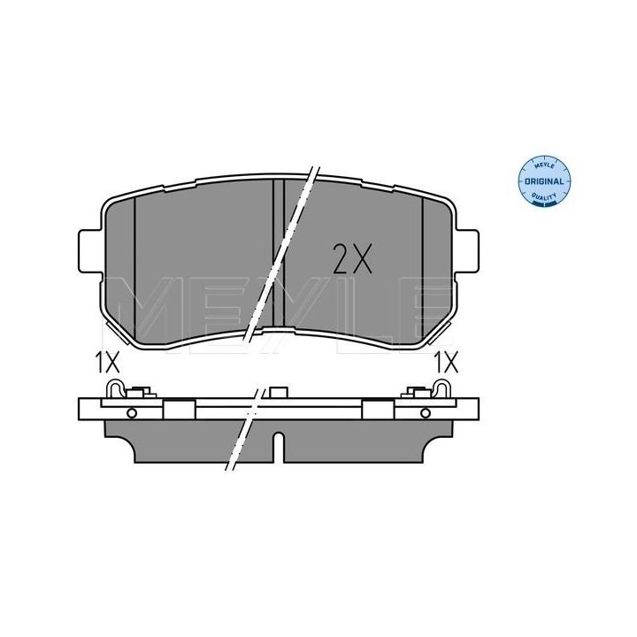 Stabdžių trinkelių rinkinys, diskinis stabdys MEYLE 025 256 7716