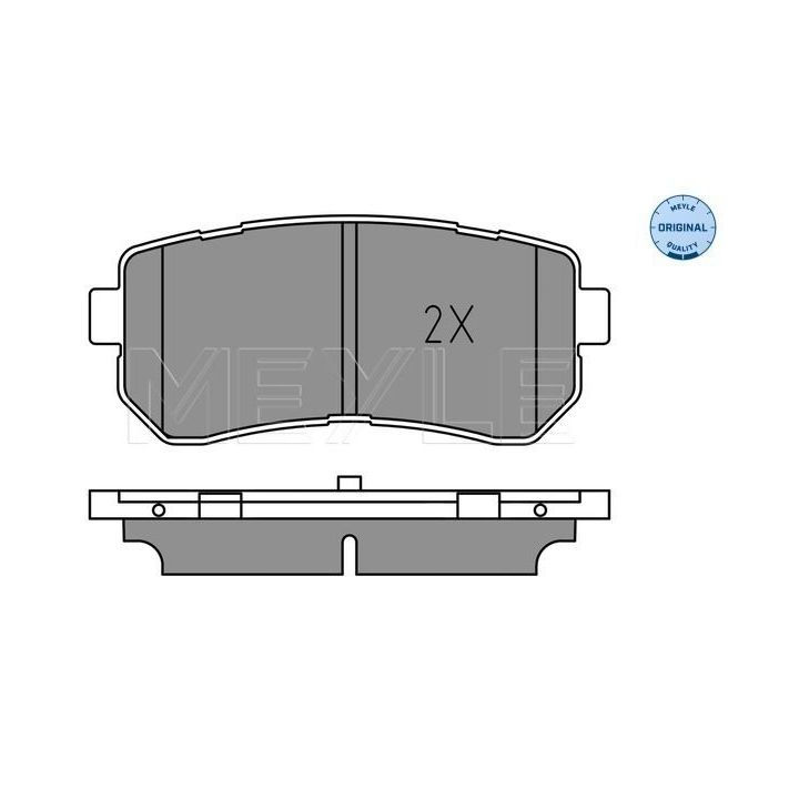 Stabdžių trinkelių rinkinys, diskinis stabdys MEYLE 025 256 7716