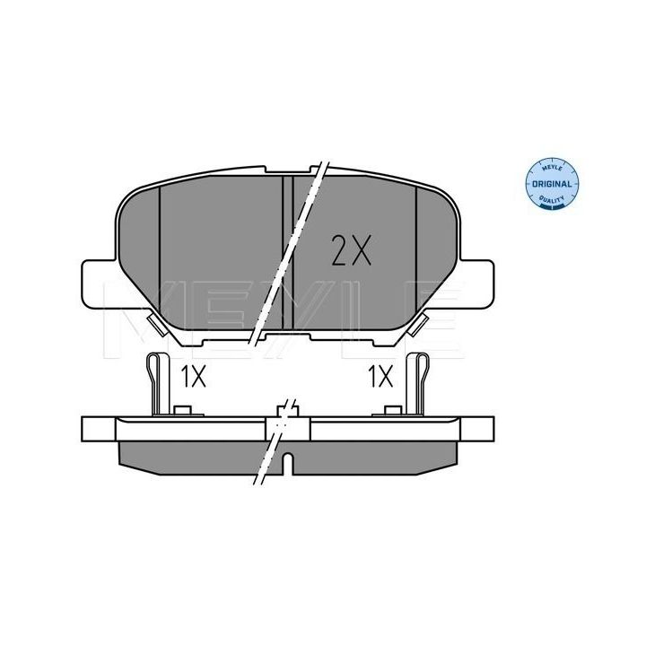 Stabdžių trinkelių rinkinys, diskinis stabdys MEYLE 025 256 8814