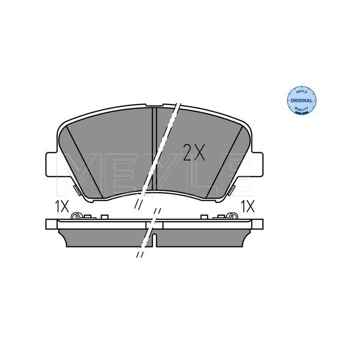 Stabdžių trinkelių rinkinys, diskinis stabdys MEYLE 025 256 9218