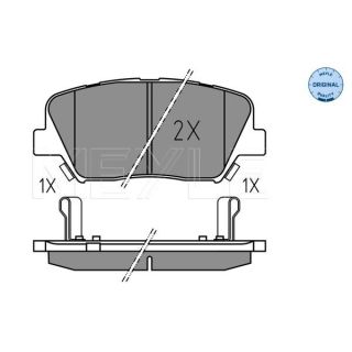 Stabdžių trinkelių rinkinys, diskinis stabdys MEYLE 025 257 5717