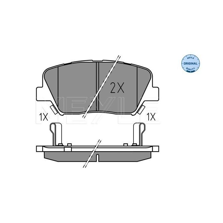 Stabdžių trinkelių rinkinys, diskinis stabdys MEYLE 025 257 5717