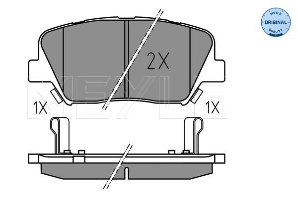 Stabdžių trinkelių rinkinys, diskinis stabdys MEYLE 025 257 5717