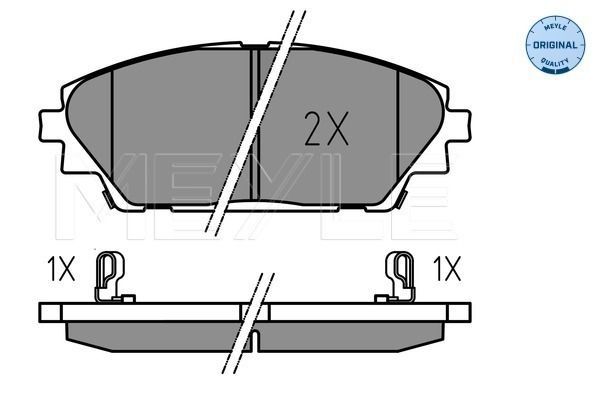 Stabdžių trinkelių rinkinys, diskinis stabdys MEYLE 025 258 7516