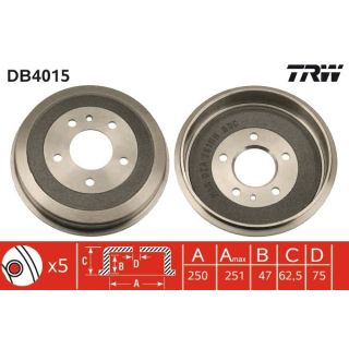 Stabdžių būgnas TRW DB4015