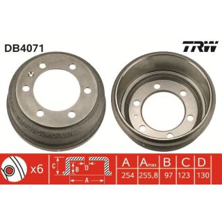 Stabdžių būgnas TRW DB4071