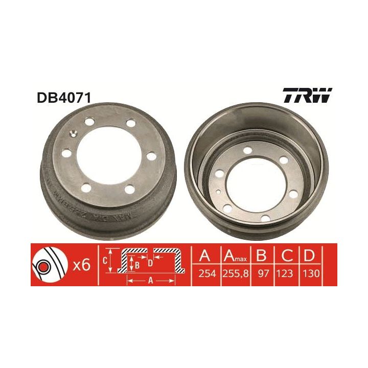 Stabdžių būgnas TRW DB4071