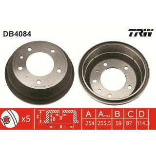 Stabdžių būgnas TRW DB4084