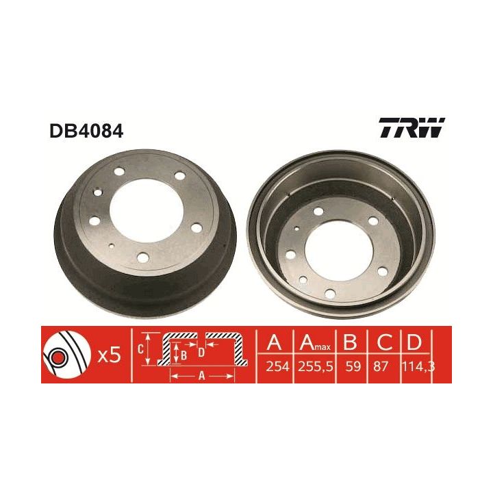 Stabdžių būgnas TRW DB4084