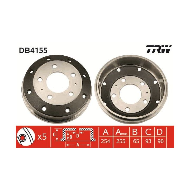 Stabdžių būgnas TRW DB4155