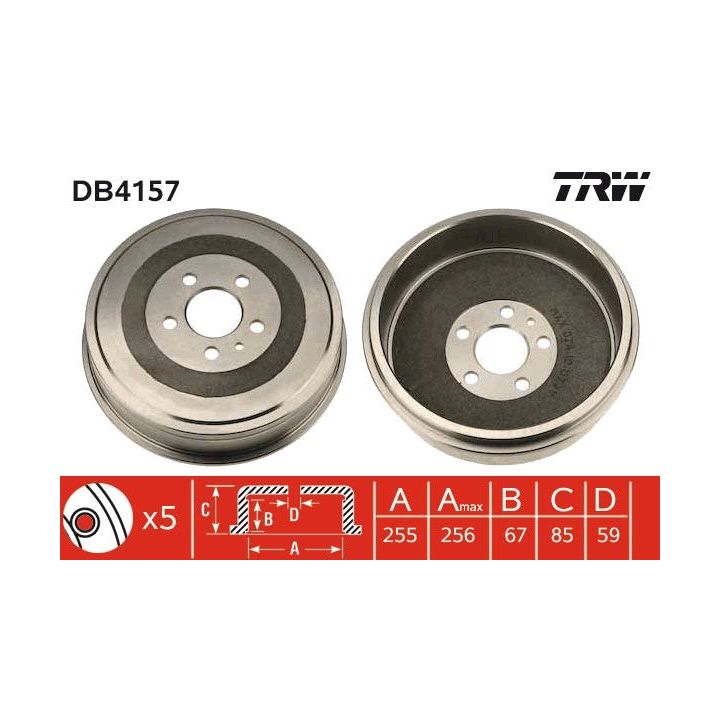 Stabdžių būgnas TRW DB4157