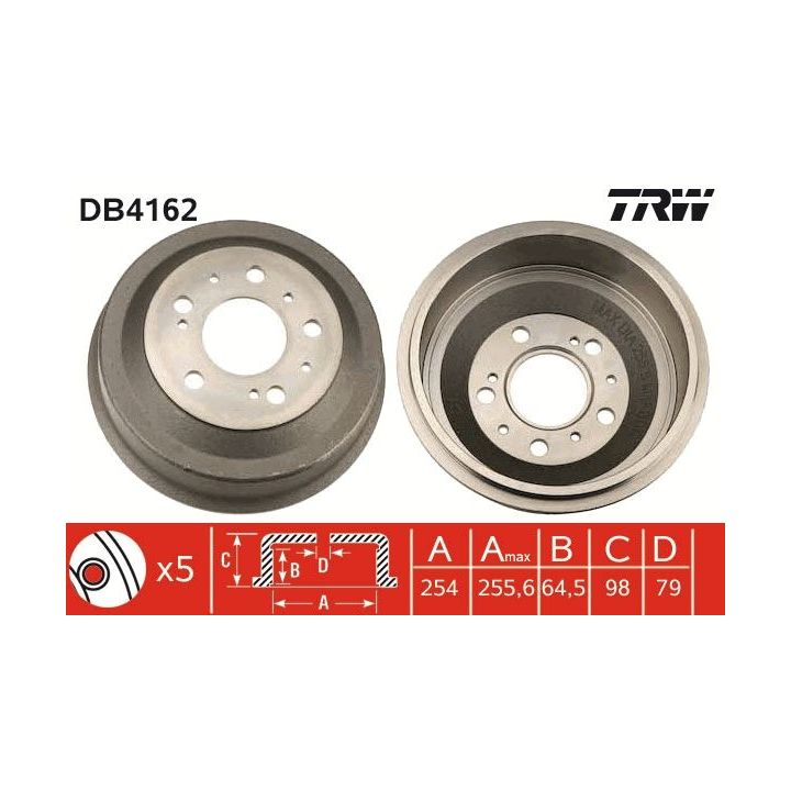 Stabdžių būgnas TRW DB4162