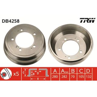 Stabdžių būgnas TRW DB4258